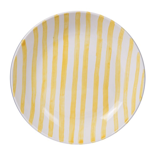 Assiette creuse     22 cm (lot de 6)-SANTIAGO Couleur jaune <span itemprop=