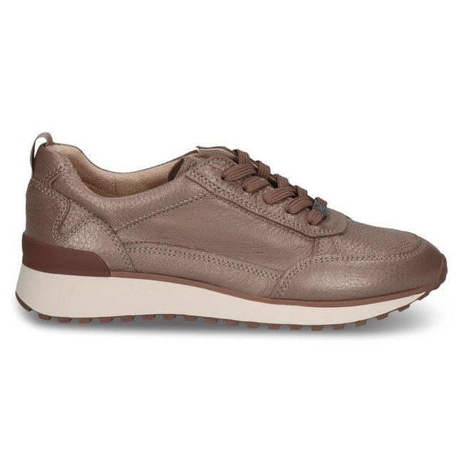 Basket en cuir beige crème <span itemprop=