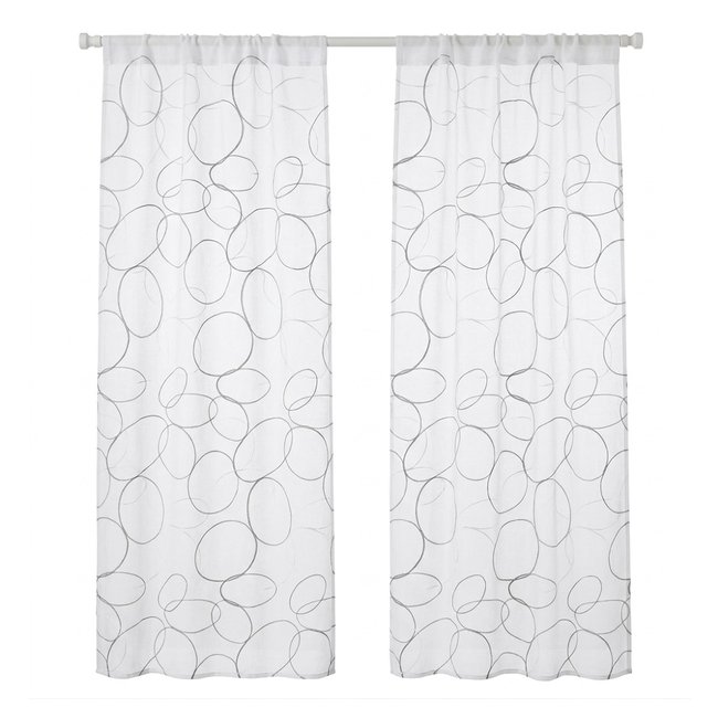 Paire de voilage Collection Galet gris <span itemprop=