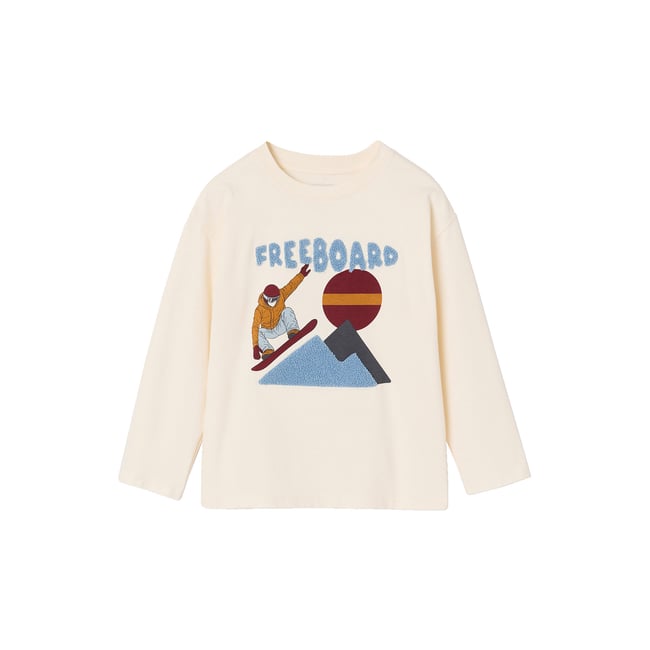 T-shirt manches longues blanc <span itemprop=