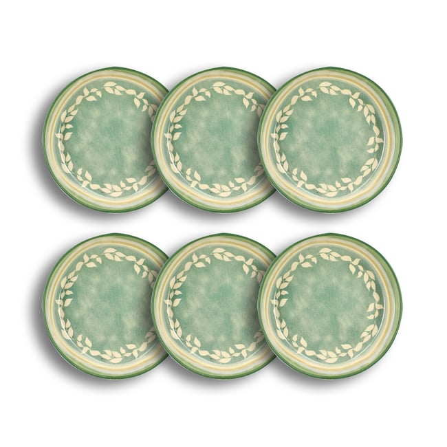 Lot de 6 coupelles en faience 16cm, CAPRIA Couleur vert <span itemprop=