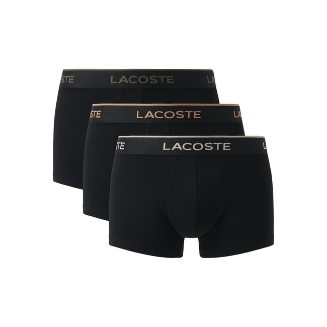 Lot de 3 boxers courts unis, en coton, stretch noir + noir + noir <span itemprop=