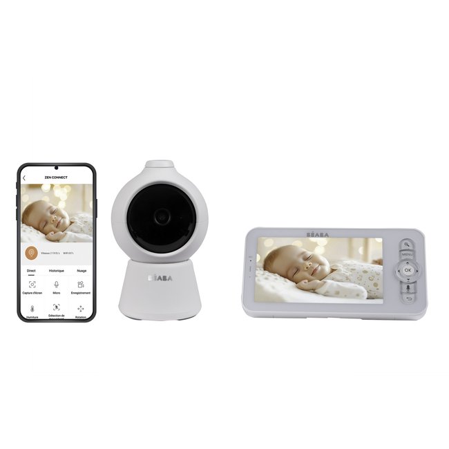 Ecoute bébé vidéo ZEN SMART AI blanc <span itemprop=