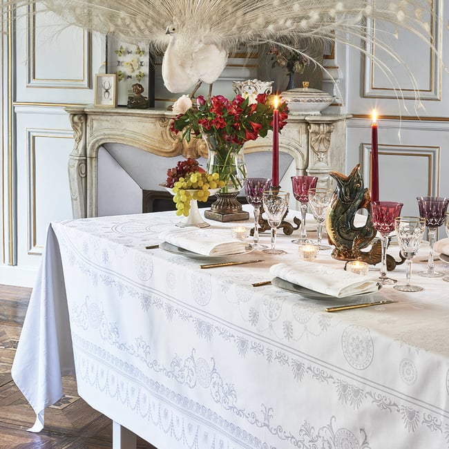 Nappe pur coton antitache ELOISE diamant <span itemprop=