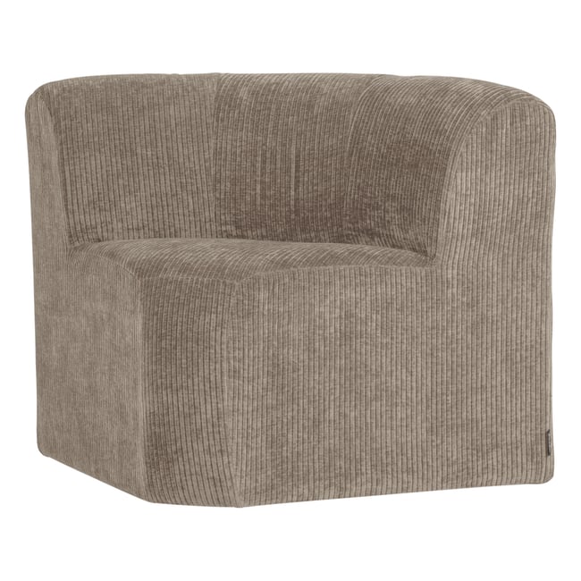 Banquette d’angle de salle à manger en bouclé MOJO BASE Couleur sable foncé <span itemprop=