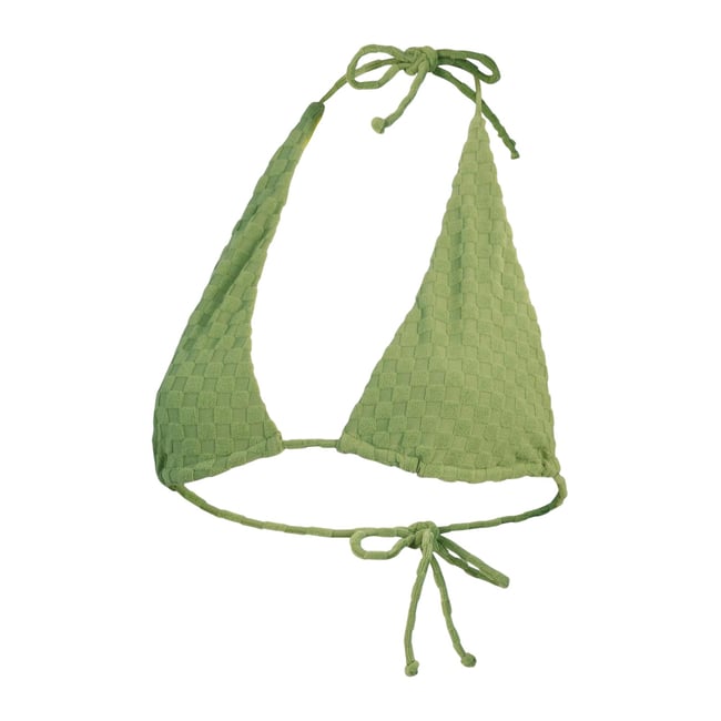 Haut de maillot de bain motif/style triangle vert <span itemprop=