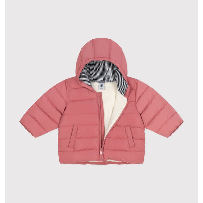 Piumino con cappuccio rosa PETIT BATEAU