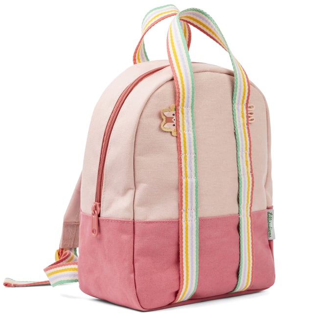 Sac à dos rose, bleu, jaune <span itemprop=