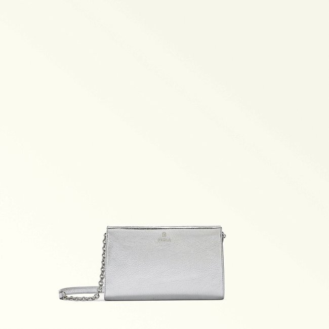 Carteira com alça a tiracolo, CAMELIA MINI CROSSBODY prateado <span itemprop=