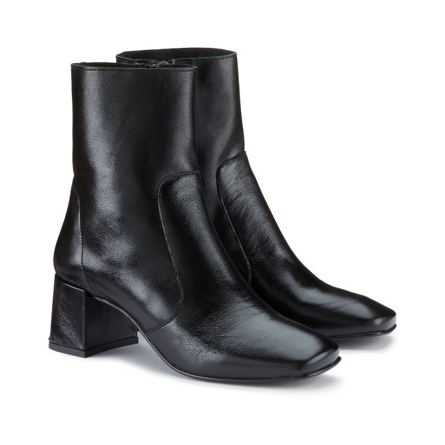 Botas em pele envelhecida, Amalric preto <span itemprop=