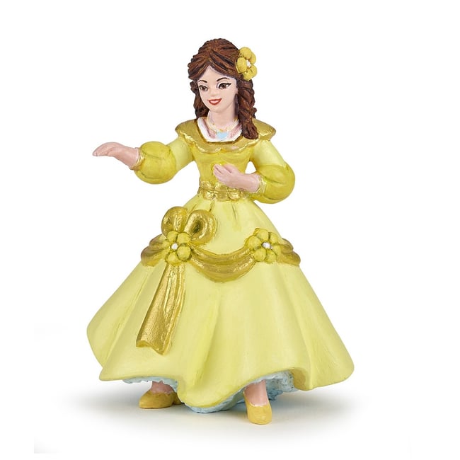 Figurine princesse Bella jaune <span itemprop=