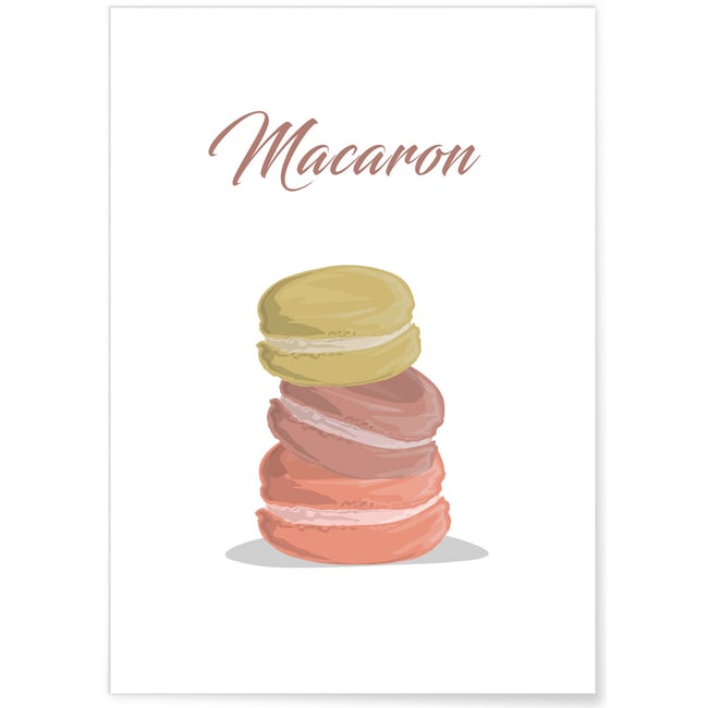 Affiche Macaron Couleur blanc <span itemprop=