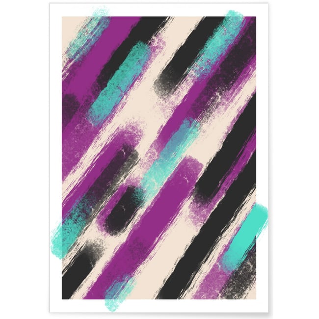 Affiche Abstract Color 4 Couleur blanc <span itemprop=