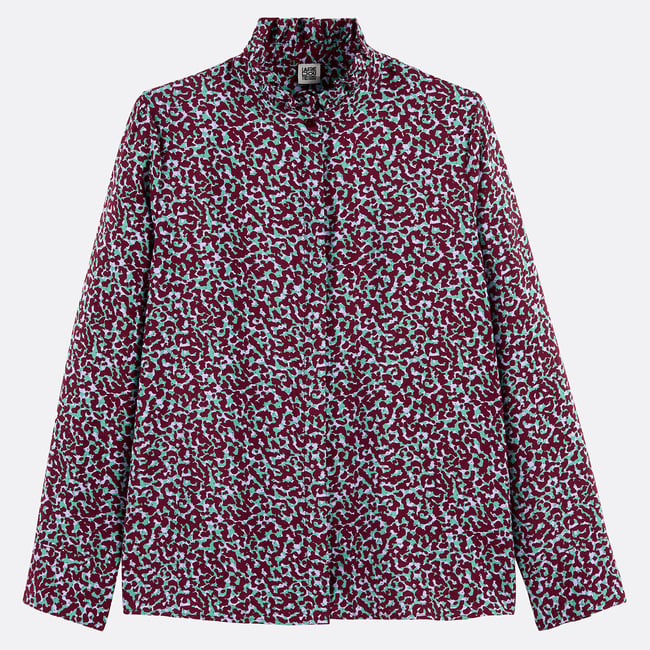 Victorian Collar Shirt with Long Sleeves, multi-coloured, LA REDOUTE COLLECTIONS
