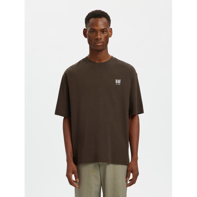 T-Shirt Ras Du Cou marron - delicioso <span itemprop=