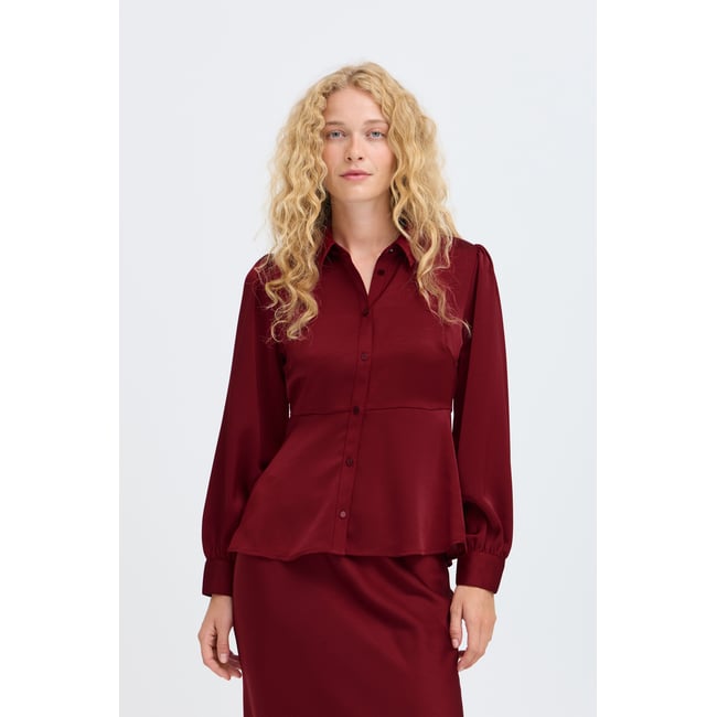 Chemise à manches longues rouge sun-dried tomato <span itemprop=
