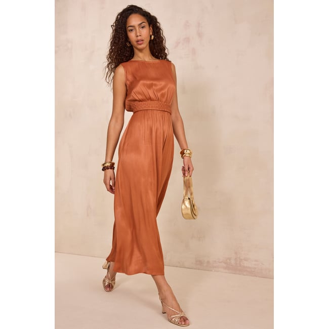 Robe longue BETHY terracotta <span itemprop=