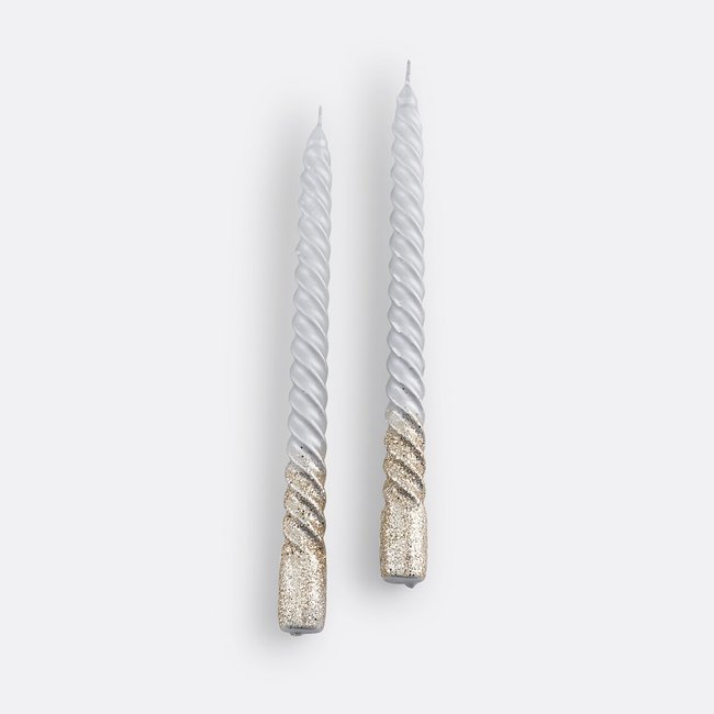 Lot de 2 bougies torsadées paillettes, Caspar - LA REDOUTE INTERIEURS