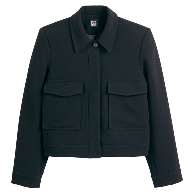 Cropped Oversize Buttoned Jacket - LA REDOUTE COLLECTIONS