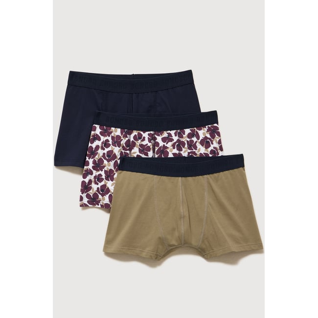Lot de 3 boxers marron <span itemprop=