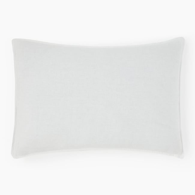 Taie d oreiller, 50x70cm, lin blanc <span itemprop=