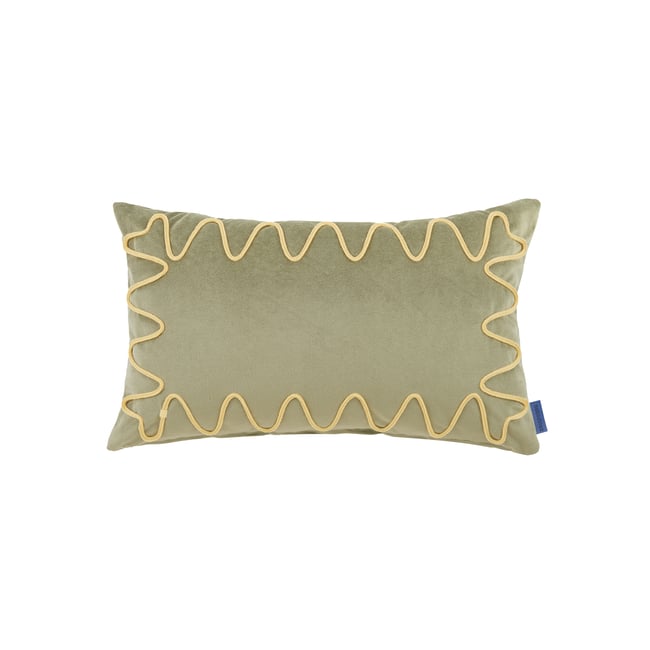 Coussin brodé Rita Eco-velours v002239 <span itemprop=