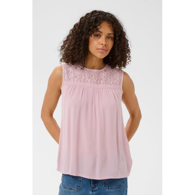 Blouse sans manches violet mauve shadows <span itemprop=