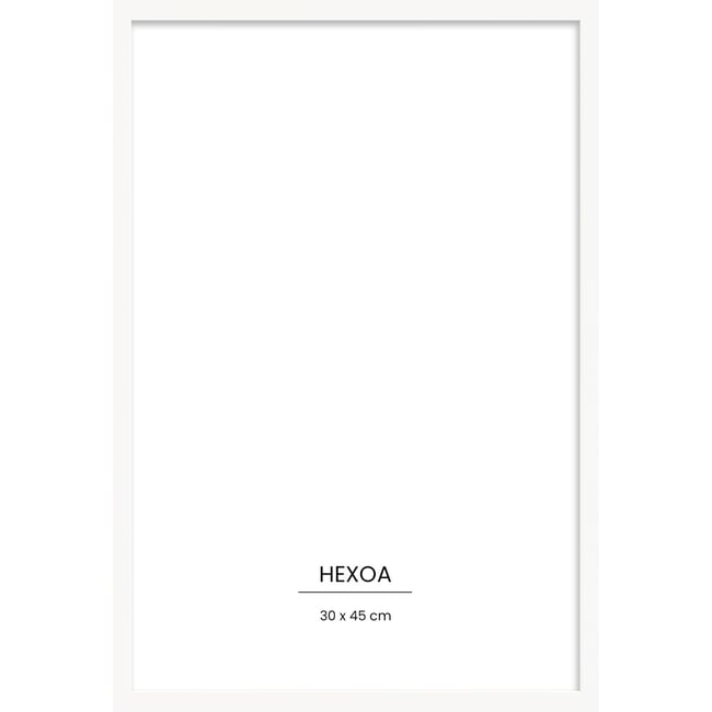 Cadre bois Blanc 30x45cm Couleur cadre seul <span itemprop=