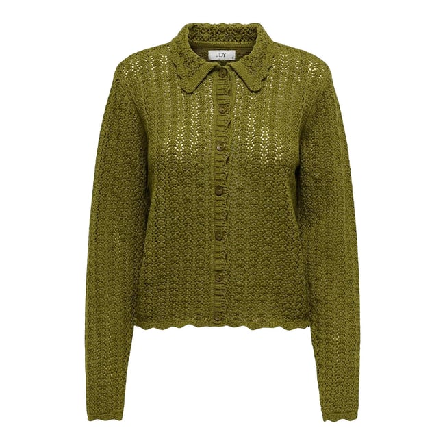 Cardigan all'uncinetto verde JDY