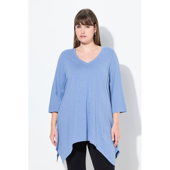 T-shirt, finition en pointe, col en V - ULLA POPKEN