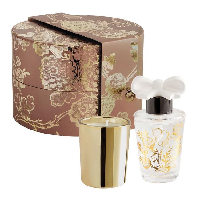 Coffret diffuseur de parfum et bougie Marquise TRÉSOR DE FLEURS Couleur rose <span itemprop=