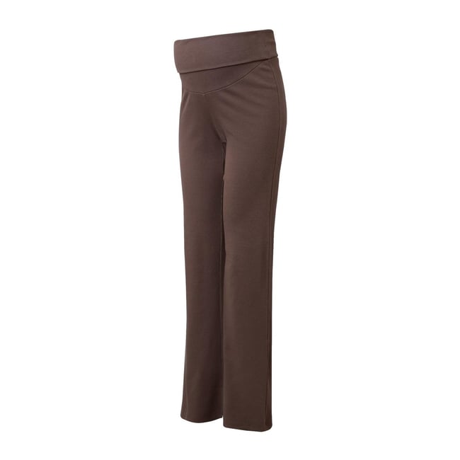 Legging évasé maternité marron chocolat <span itemprop=