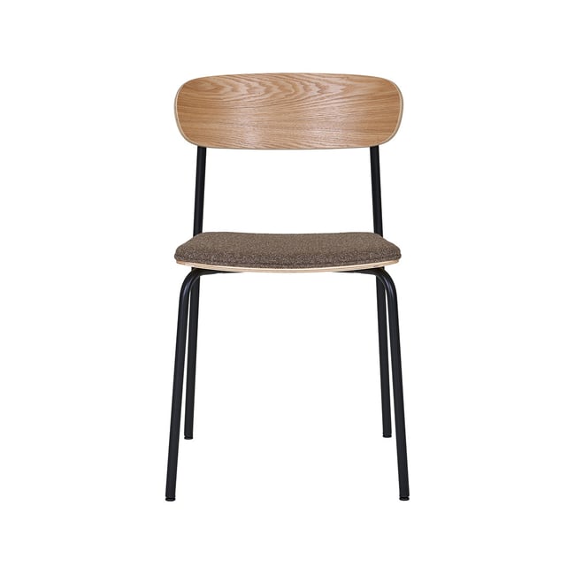 Lot de 2 chaises en bois de frêne, ZOE Couleur marron <span itemprop=