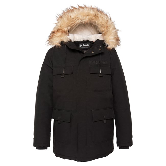 Parka à capuche avec imitation fourrure amovible - SCHOTT