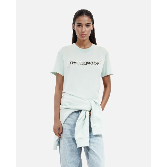 T-shirt con logo sul petto blu chiaro THE KOOPLES