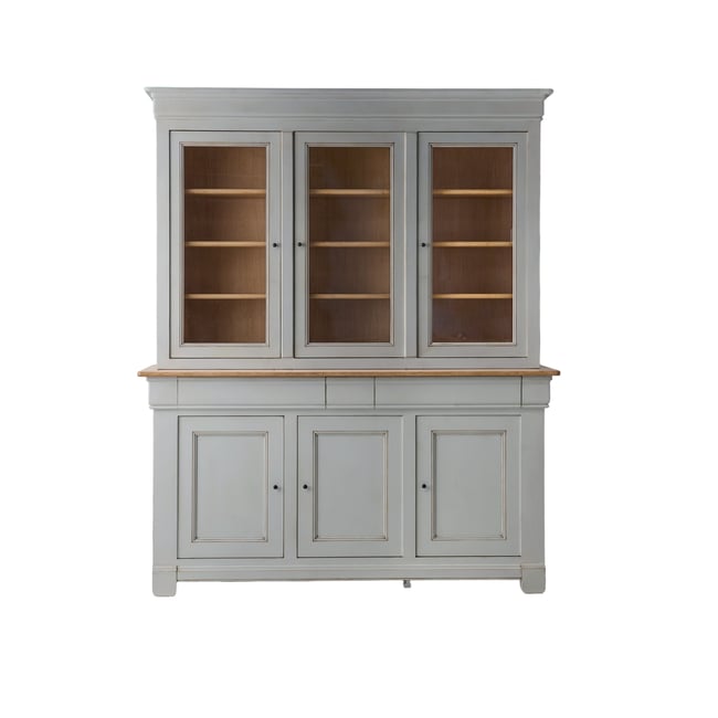 Buffet vaisselier bois massif 6 portes 3 tiroirs - EMBELLIE - CAMIF