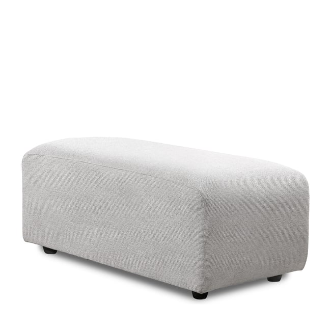 Ottoman en tissu JAX Couleur gris clair <span itemprop=
