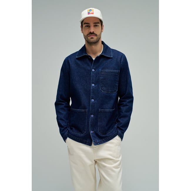 SURCHEMISE EN DENIM AKA CORLEONE bleu denim <span itemprop=