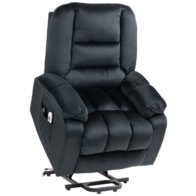 Fauteuil releveur multifonctionnel Tissu Couleur noir <span itemprop=
