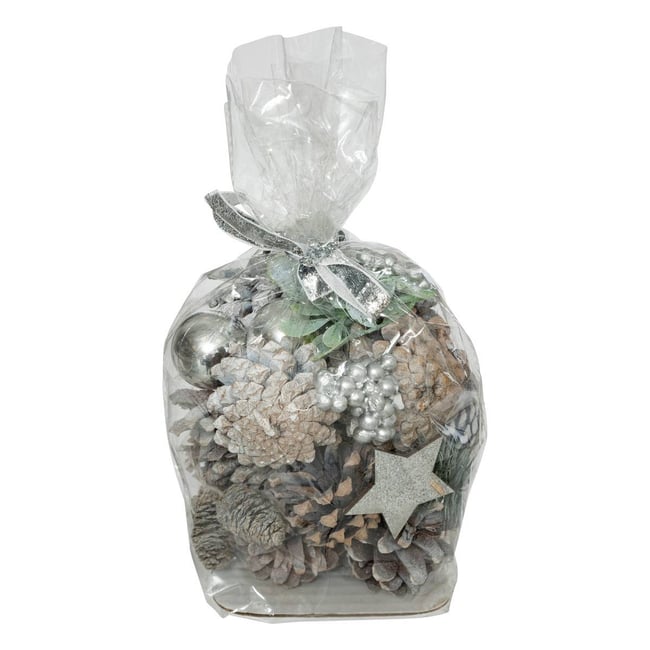 Sachet d'accessoires déco de table nature 110 gr argent Couleur multicolore <span itemprop=