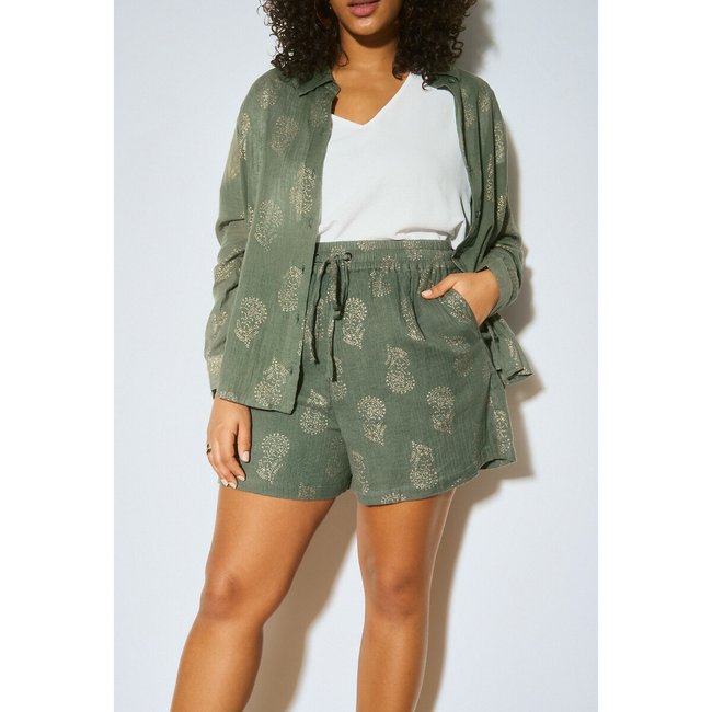 Chemise imprimée Loma imprimé kaki <span itemprop=