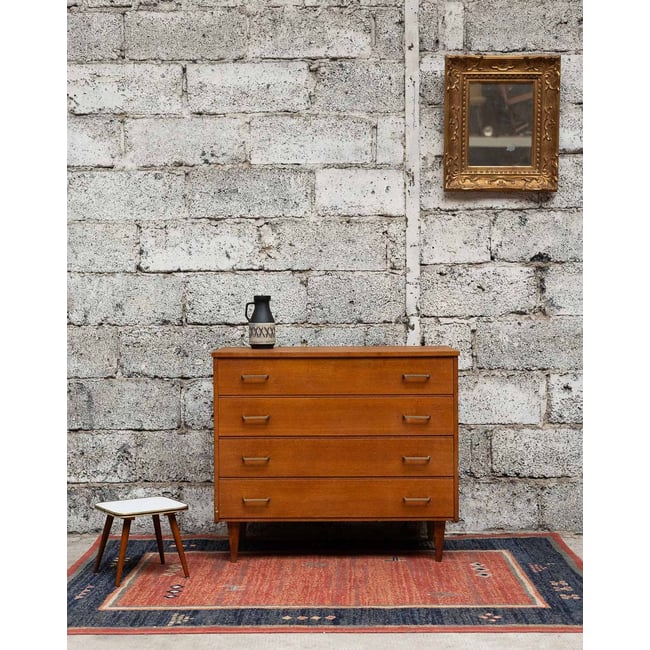 Jolie commode scandinave Olga N°669 - Bon état Couleur marron <span itemprop=