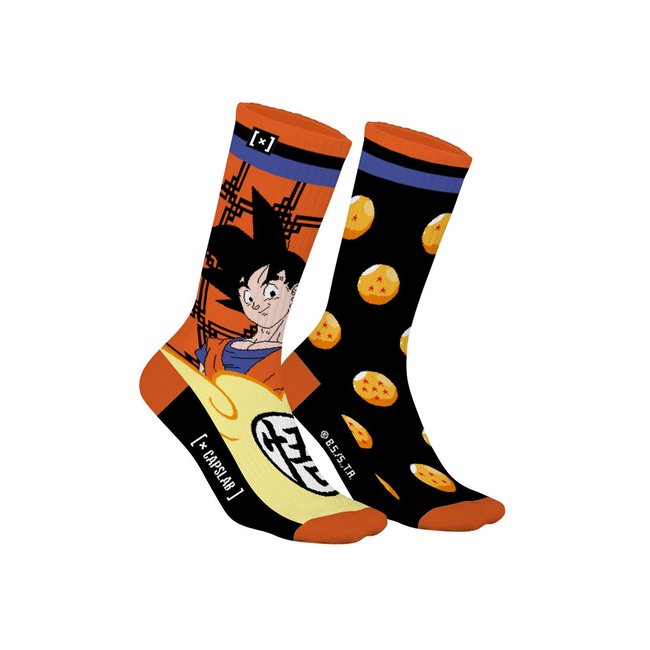Chaussette Dragon Ball Z orange/noir/jaune/bleu <span itemprop=