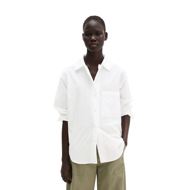Blouse avec détail de nœuds regular en coton chambray - MARC O'POLO