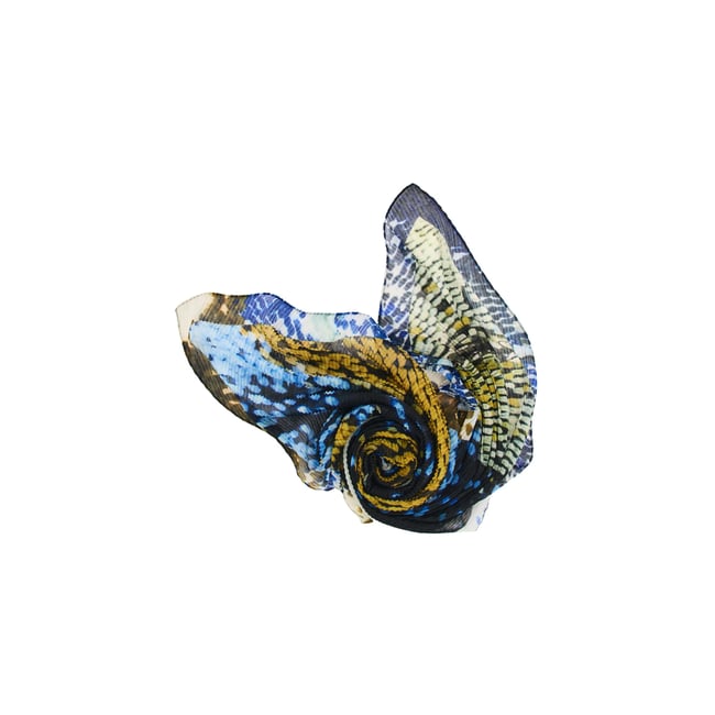 Foulard rectangulaire imprimé noir <span itemprop=