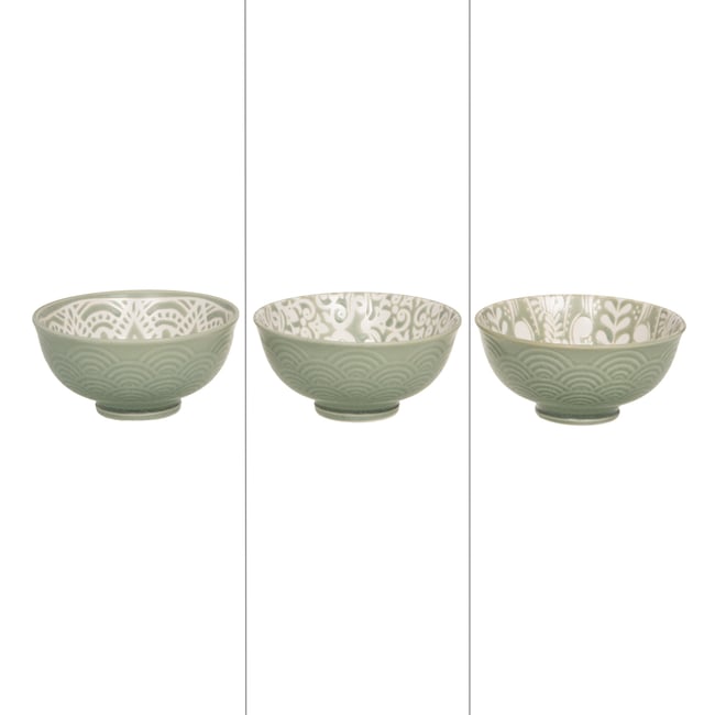 Coupelle  Safi 11,5 cm (lot de 3) Couleur vert <span itemprop=