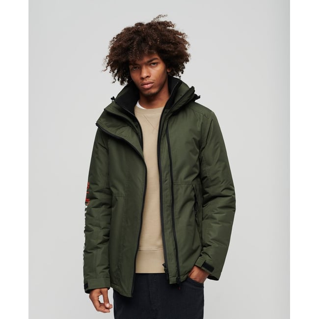 Veste à capuche Yachter Windbreaker vert mousse foncé <span itemprop=