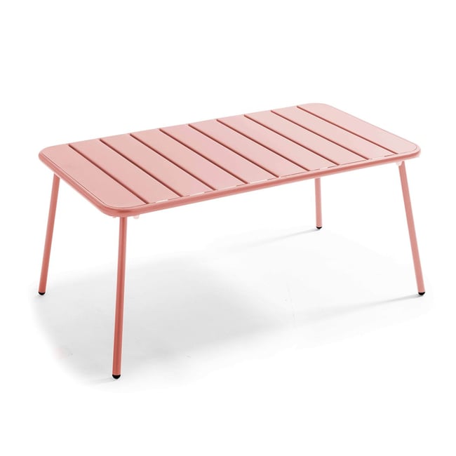 Lot De 2 Tables Basses Gigognes Rondes En Acier Rouge - Palavas (ø50 Cm Et ø40 Cm, Hauteur 34/29,5 Cm) - 6