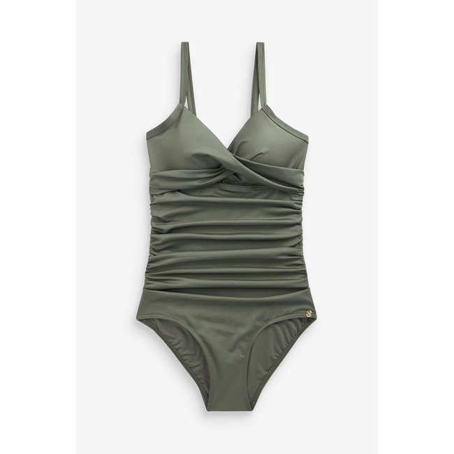 Maillot de bain gainant vert kaki <span itemprop=