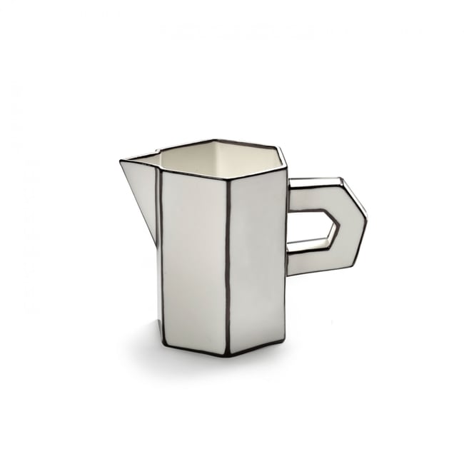 Cruche à lait en porcelaine Carte Blanche Couleur blanc <span itemprop=